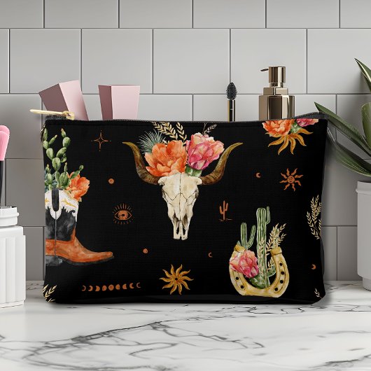 ウエスタンボホコスメティックバッグ アクセサリーポーチ