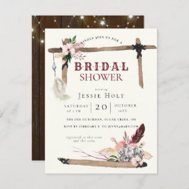 ウエスタンボホスタイル2ブライダルシャワー 招待状