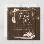 ウエスタンボホブライダルシャワー マグネット招待状 (正面)