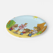 ウエスタンマットンブスティンカウボーイ女性のカーボーイキッズパーティー ペーパープレート (アングル)