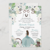 ウエスタンミントグリーンホースチャラキンセニェラ 招待状 (正面/裏面)