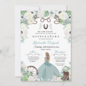 ウエスタンミントグリーンホースチャラキンセニェラ 招待状 (正面)