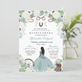 ウエスタンミントグリーンホースチャラキンセニェラ 招待状