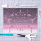 ウエスタンメタガーリーリックパープルピンクコウスカル 薄葉紙 (クラフト)