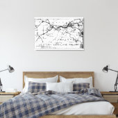 ウエスタンメリーランド鉄道1920年の地図 キャンバスプリント (インサイチュ (寝室))