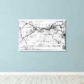 ウエスタンメリーランド鉄道1920年の地図 キャンバスプリント (インサイチュ (ウッドフロア))