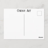 ウエスタンヤングカウボーイオンポストカントリーランチスタイル ポストカード (裏面)