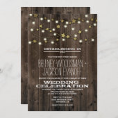 ウエスタンライツスターズバーンウッド結婚式招待状 招待状 (正面/裏面)