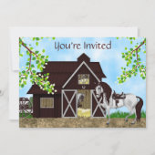 ウエスタンライディングバーン誕生日招待状 招待状 (正面)