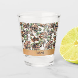 ウエスタンランチまたはカントリーファームシパーソナライズされたーン ショットグラス