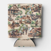 ウエスタンランチまたはカントリーファームシパーソナライズされたーン 缶クーラー (正面)