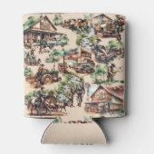 ウエスタンランチまたはカントリーファームシパーソナライズされたーン 缶クーラー (裏面)