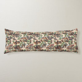 ウエスタンランチまたはカントリーファームシーン ボディピロー