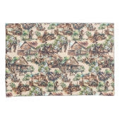 ウエスタンランチまたはカントリーファームシーン 枕カバー (正面右)