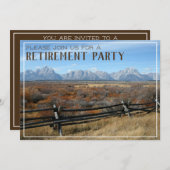 ウエスタンランチリタイアメントパーティの招待状 招待状 (正面/裏面)