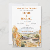 ウエスタンランチ結婚式招待状 招待状 (正面)