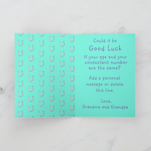 ウエスタンリトルカウボーイファースト誕生日ロデオカスタム カード (内部)