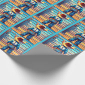 ウエスタンリトルカウボーイファースト誕生日ロデオカスタム ラッピングペーパー (角)