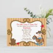 ウエスタンリトルカウボーイ誕生日招待状 招待状 (スタンド正面)