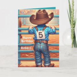 ウエスタンリトルカウボーイ5th誕生日ロデオカスタム カード