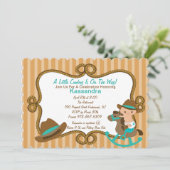 ウエスタンリトルグリーンカウボーイベビーシャワー招待状 招待状 (スタンド正面)