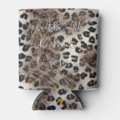 ウエスタンレオパードフェイクプリントレザー昇華 缶クーラー (正面)