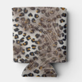 ウエスタンレオパードフェイクプリントレザー昇華 缶クーラー (裏面)