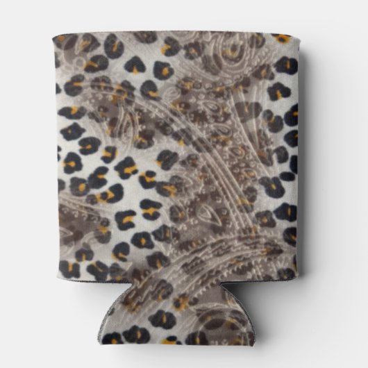ウエスタンレオパードフェイクプリントレザー昇華 缶クーラー (裏面)