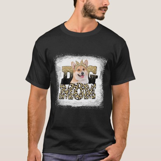 ウエスタンレオパード半壊ウェルシュコーギーママ母 Tシャツ (正面)
