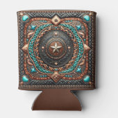 ウエスタンレザーブレイド及びターコイズプリントカスタム 缶クーラー (裏面)