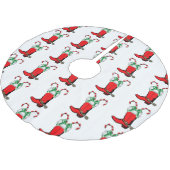 ウエスタンレッドカウボーイブーツとキャンディカン ブラッシュドポリエステルツリースカート (アングル)