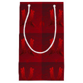 ウエスタンレッドカウボーイブーツプリント抱き枕 スモールペーパーバッグ (正面)