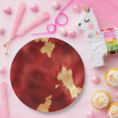 ウエスタンレッドクリームコウィド動物 ペーパープレート (パーティー)