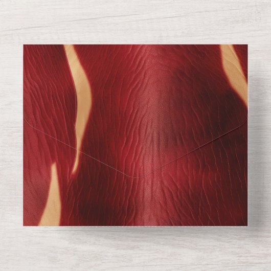 ウエスタンレッドクリームコウィド オールインワン招待状 (裏面)