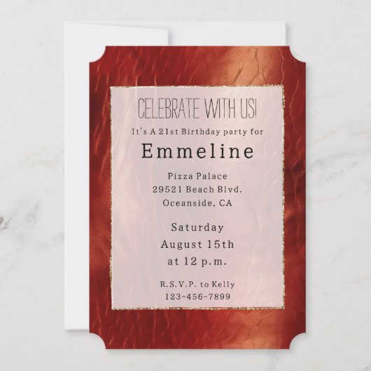 ウエスタンレッドコウィド 招待状 (正面)