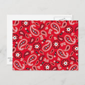 ウエスタンレッドペイズリー ポストカード (正面/裏面)