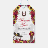 ウエスタンレッドローゼスサンフラワーズキンセアニェラギフトラベル ギフトタグ (正面)