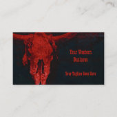 ウエスタンレ素朴ッドブラックヴィンテージブルコースカル 名刺 (正面)