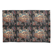 ウエスタンロデオアリーナカウボーイ女性のカーボーイロデオイベント 枕カバー (正面)