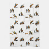 ウエスタンロデオイベントカウボーイズ女性のカーボーイ任意の色 キッチンタオル (縦)