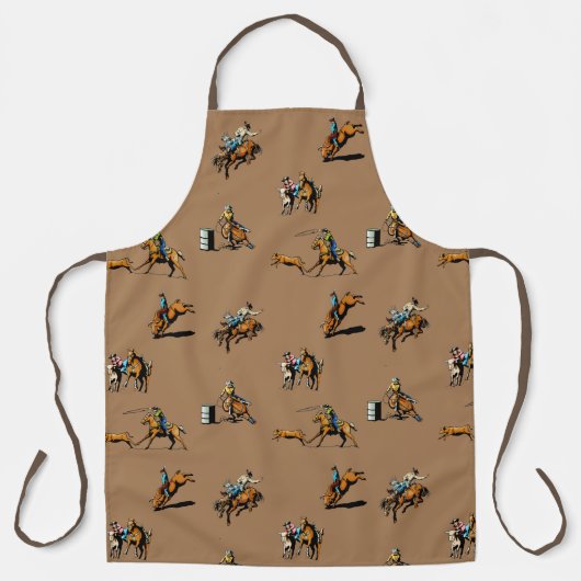 ウエスタンロデオイベントカウボーイズ女性のカーボーイANY COLOR Ap エプロン (正面)