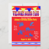 ウエスタンロデオカウボーイオアール女性のカーボーイパーティー 招待状 (正面)