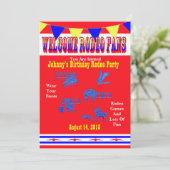 ウエスタンロデオカウボーイオアール女性のカーボーイパーティー 招待状 (スタンド正面)