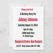 ウエスタンロデオカウボーイオアール女性のカーボーイパーティー 招待状 (裏面)