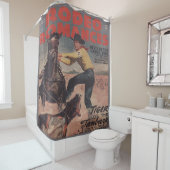 ウエスタンロデオカウボーイカーフローピンロデオロマンス シャワーカーテン (インサイチュ)