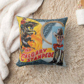 ウエスタンロデオカウボーイコラージュプリントスローパイロー クッション (ブランケット)