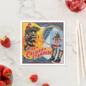 ウエスタンロデオカウボーイコラージュプリントパーティー スタンダードカクテルナプキン (インサイチュ)