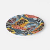 ウエスタンロデオカウボーイコラージュプリント紙プレート ペーパープレート (アングル)