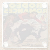 ウエスタンロデオカウボーイステアレスリングロデオロマンス ガラスコースター (裏面)