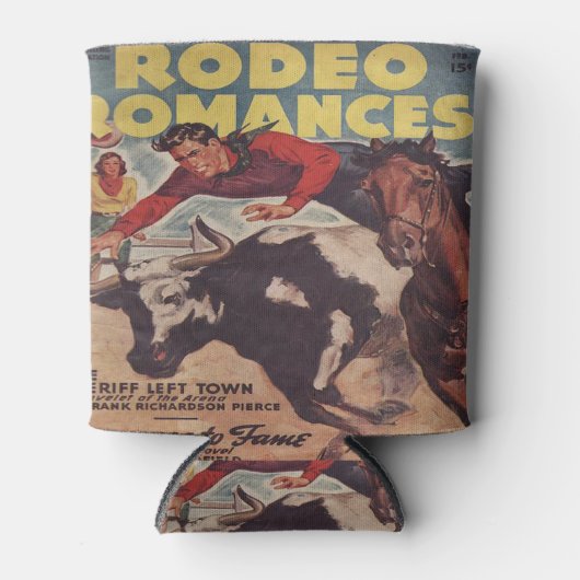 ウエスタンロデオカウボーイステアレスリングロデオロマンス 缶クーラー (正面)